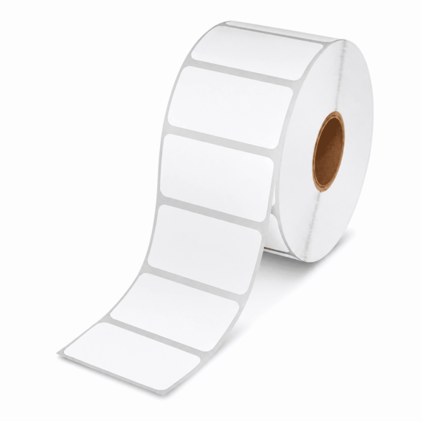 Rollo de etiquetas adhesivas térmicas blancas 50x30 mm de 1000 unidades