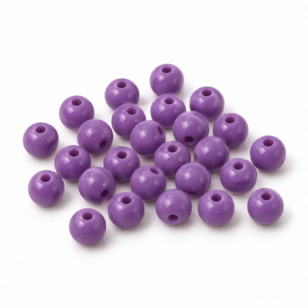 Cuentas crema – Morado – 3 mm – 50 g