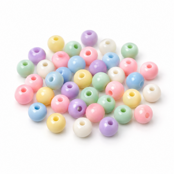 Cuentas crema – Colores surtidos – 3 mm – 50 g