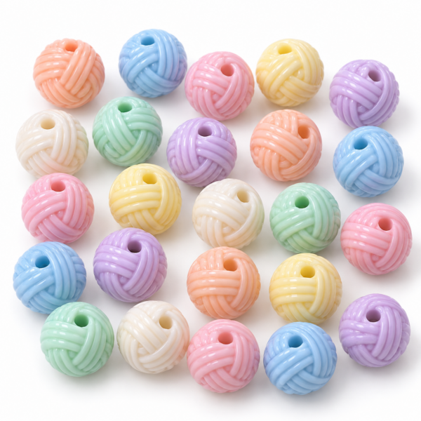 Cuentas acrílicas macarrón – Ovillo – 11 mm – 20 unidades
