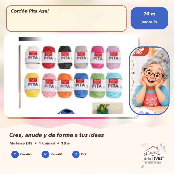 Cordón Pita Azul 10 m