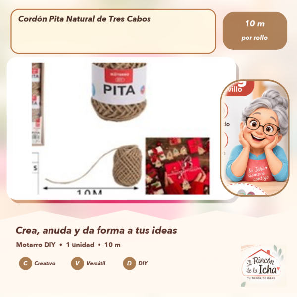 Cordón Pita Natural de Tres Cabos 10 m