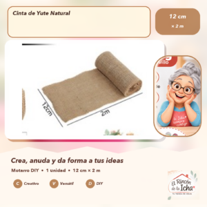Cinta de Yute Natural 12 cm × 2 m
