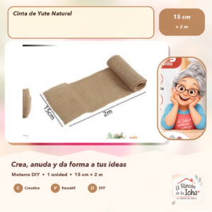 Cinta de Yute Natural 15 cm × 2 m