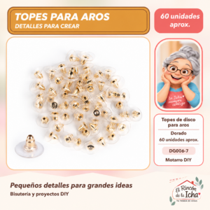 DG006-7 Topes de disco para aros – Dorado – 60 unidades aprox.