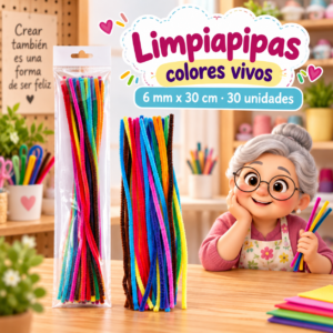 RI-0004644-1.png Limpiapipas 6 mm x 30 cm, 30 unidades - Colores vivos