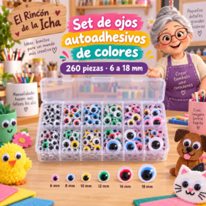 RI-0004703-1.png Set de ojos decorativos autoadhesivos de colores, 260 piezas