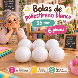 RI-0004730-1.png Bola de poliestireno 35 mm, 6 piezas