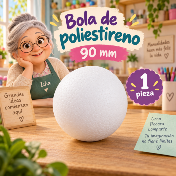 Bola de poliestireno 90 mm, 1 pieza