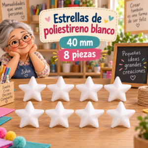 RI-0004733-1.png Pentagrama de poliestireno 40 mm, 8 piezas