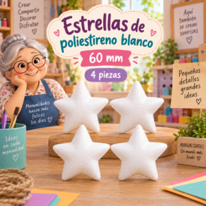 RI-0004734-1.png Pentagrama de poliestireno 60 mm, 4 piezas