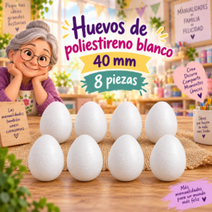 RI-0004737-1.png Huevo de poliestireno 40 mm, 8 piezas