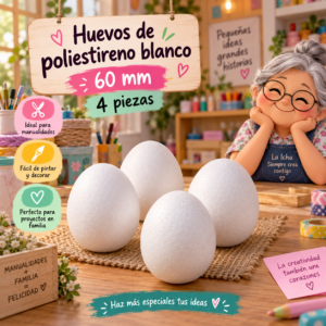 RI-0004738-1.png Huevo de poliestireno 60 mm, 4 piezas