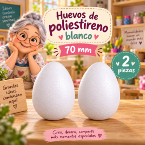 RI-0004739-1.png Huevo de poliestireno 70 mm, 2 piezas