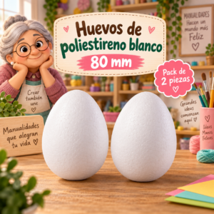 RI-0004740-1.png Huevo de poliestireno 80 mm, 2 piezas