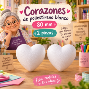 RI-0004747-1.png Corazón de poliestireno 80 mm, 2 piezas