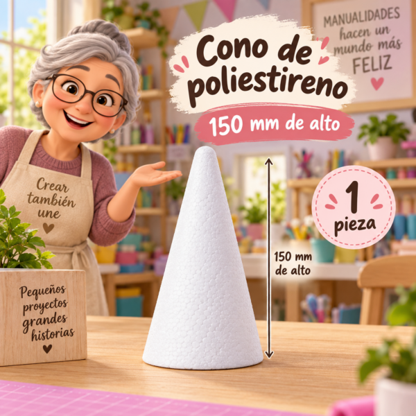Cono de poliestireno 150 mm, 1 pieza