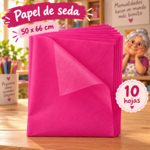 RI-0004778-1.png Papel de seda 17 g, 50 x 66 cm, 10 hojas, fucsia