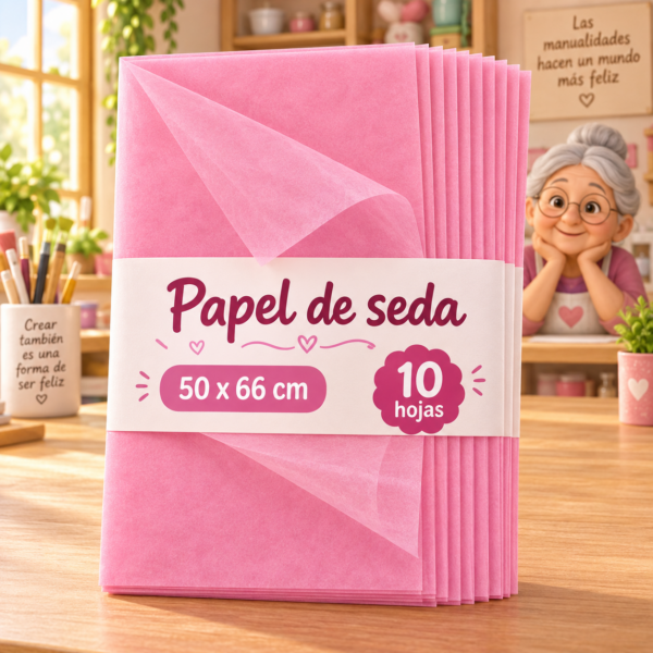 RI-0004780-1.png Papel de seda 17 g, 50 x 66 cm, 10 hojas, rosa