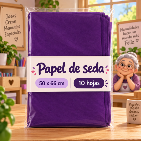 RI-0004784-1.png Papel de seda 17 g, 50 x 66 cm, 10 hojas, morado oscuro