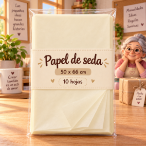RI-0004787-1.png Papel de seda 17 g, 50 x 66 cm, 10 hojas, crema