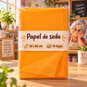 RI-0004789-1.png Papel de seda 17 g, 50 x 66 cm, 10 hojas, naranja amarillento