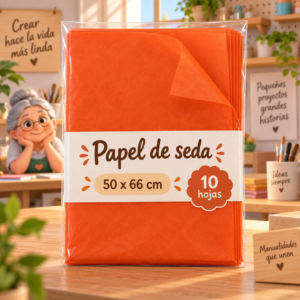 RI-0004790-1.png Papel de seda 17 g, 50 x 66 cm, 10 hojas, naranja rojizo
