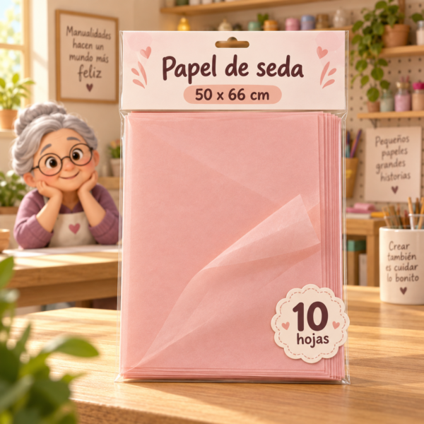 RI-0004792-1.png Papel de seda 17 g, 50 x 66 cm, 10 hojas, rosa piel