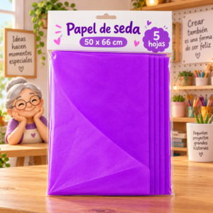 RI-0004793-1.png Papel de seda 17 g, 50 x 66 cm, 5 hojas, morado fluorescente