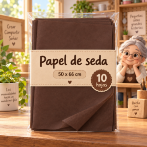 RI-0004794-1.png Papel de seda 17 g, 50 x 66 cm, 10 hojas, marrón oscuro