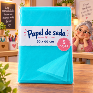 RI-0004806-1.png Papel de seda 17 g, 50 x 66 cm, 5 hojas, azul lago fluorescente