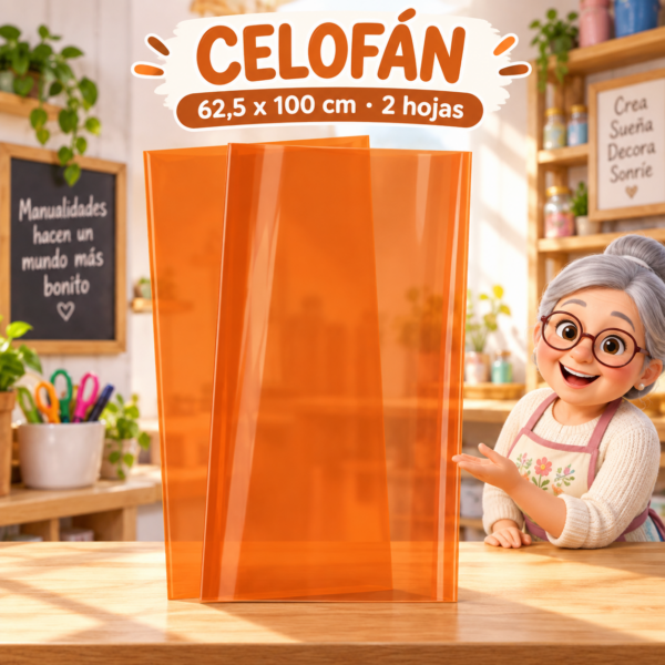 RI-0004810-1.png Celofán 62,5 x 100 cm, 2 hojas, naranja