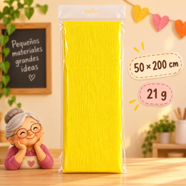 RI-0004816-1.png Papel crespón 50 x 200 cm, 21 g, amarillo brillante