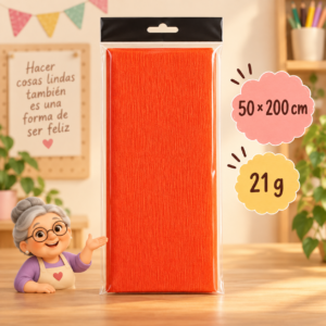 RI-0004818-1.png Papel crespón 50 x 200 cm, 21 g, rojo anaranjado