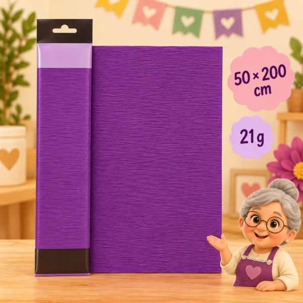 RI-0004823-1.png Papel crespón 50 x 200 cm, 21 g, violeta berenjena