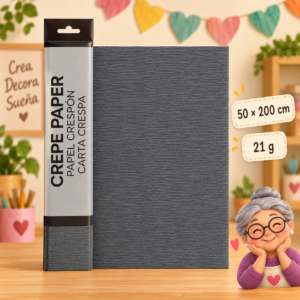 RI-0004833-1.png Papel crespón 50 x 200 cm, 21 g, gris oscuro