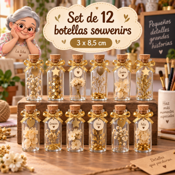 RI-0004885-1.png Set de 12 botellas souvenirs, modelo 5, 3 x 8,5 cm