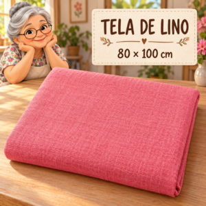 RI-0004907-1.png Tela de lino rosado sandía, ±80 x 100 cm