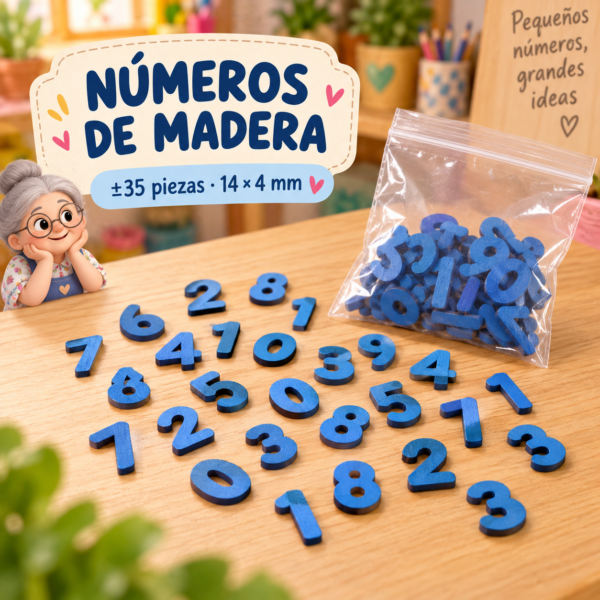 RI-0004952-1.png Set de números de madera, azul, ±35 piezas, 14 × 4 mm