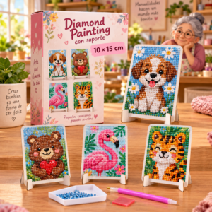 RI-0004988-1.png Diamond Painting con soporte, 10 × 15 cm, serie 4