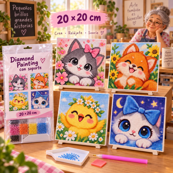 RI-0004989-1.png Diamond Painting con soporte, 20 × 20 cm, serie 1