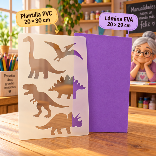 Plantilla stencil de PVC con lámina EVA, modelo 3, 20 × 30 cm