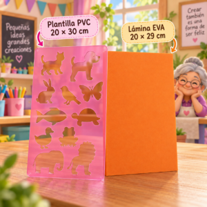 RI-0005125-1.png Plantilla stencil de PVC con lámina EVA, modelo 4, 20 × 30 cm