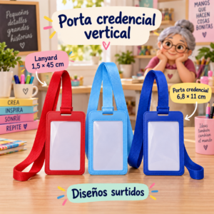 RI-0005127-1.png Porta credencial vertical con lanyard, modelo 10, 6,8 × 11 cm