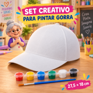 RI-0005162-1.png Set creativo para pintar gorra de béisbol, 27,5 × 18 cm