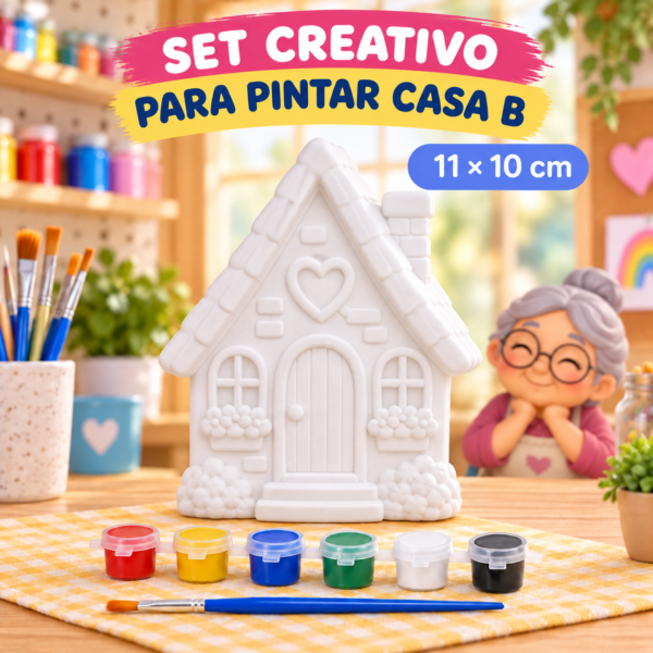 Set creativo para pintar casa B, 11 × 10 cm