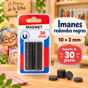 RI-0005177-1.png Imanes redondos 10 × 3 mm, 30 piezas