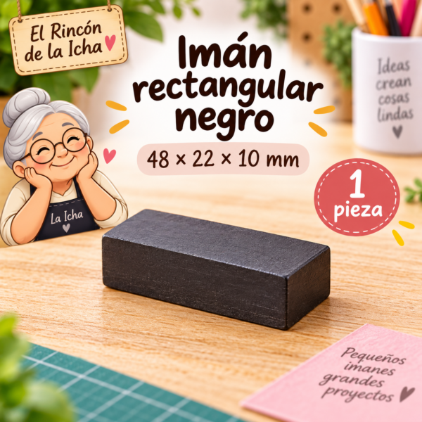 Imán rectangular 48 × 22 × 10 mm, 1 pieza