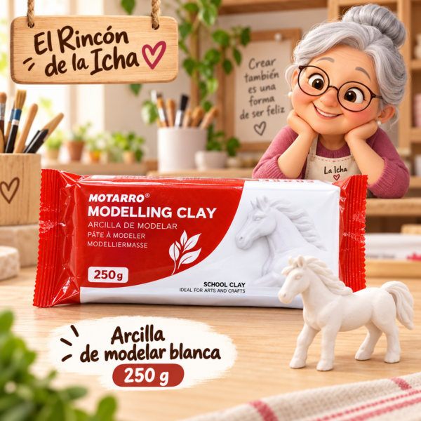 Arcilla de modelar blanca, 250 g
