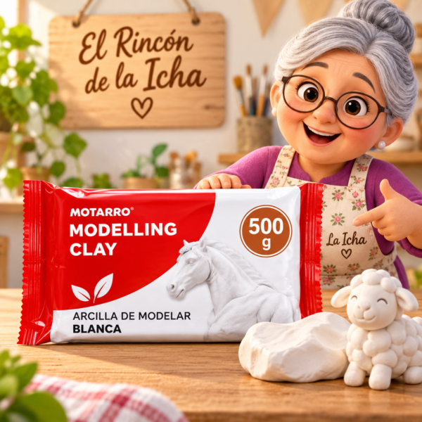 Arcilla de modelar blanca, 500 g